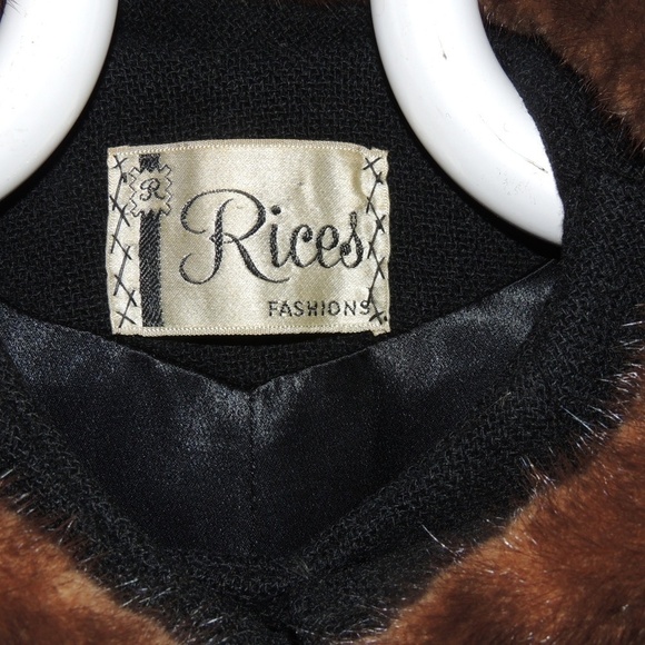 1960's Faux Fur & Mink Collar Swing Coat - Picture 3 of 5